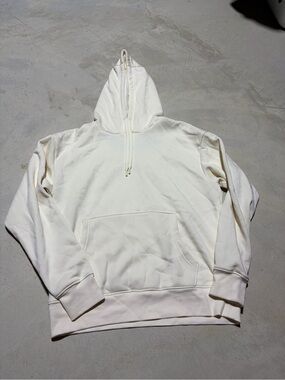 Denim & flowers NWT unisex Ivory Pullover Hoodie medium MSRP$68